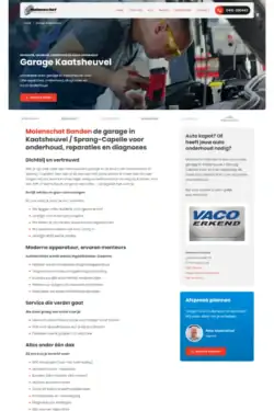 Webdesign voor Molenschot Banden